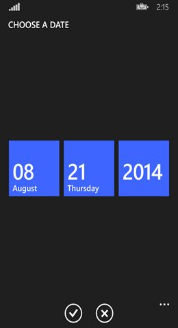 DatePicker in Windows Phone 8.1